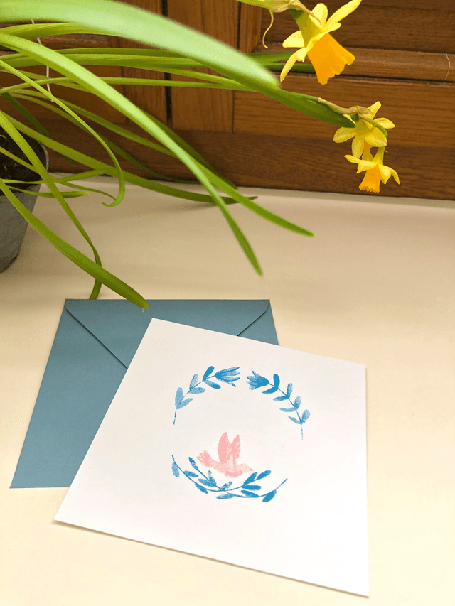 Carte postale, la colombe