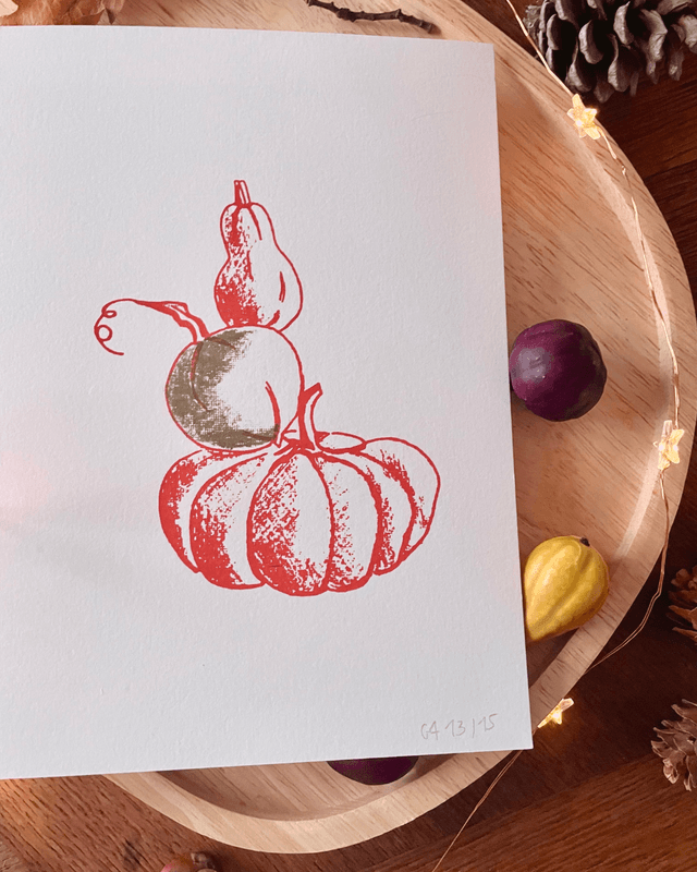 Affiche, Les courges 