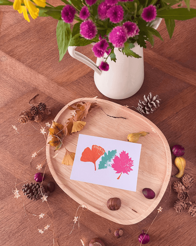 Carte postale, Les feuilles d'automne