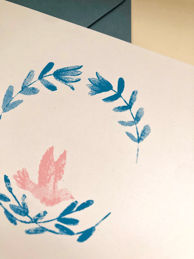 Carte postale, la colombe