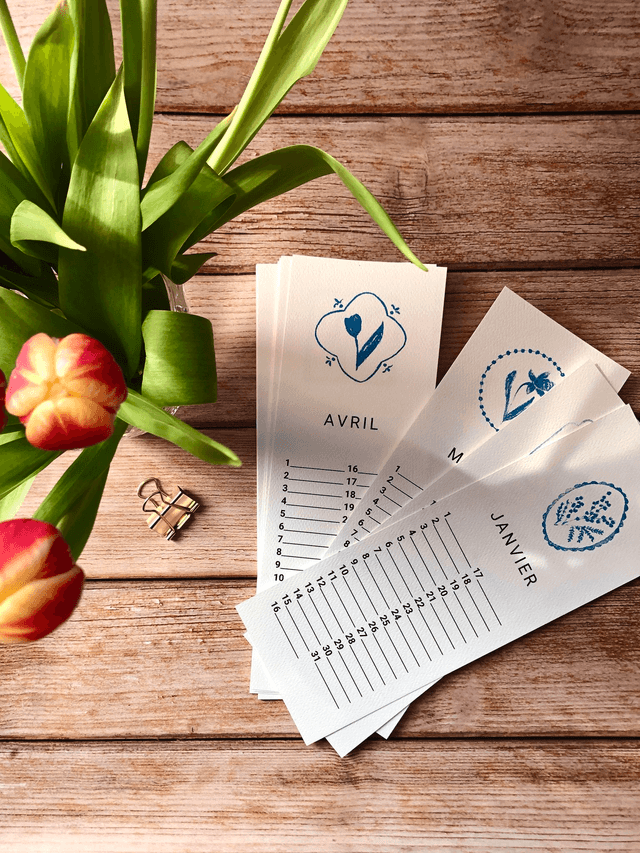 Calendrier d'anniversaire fleuri