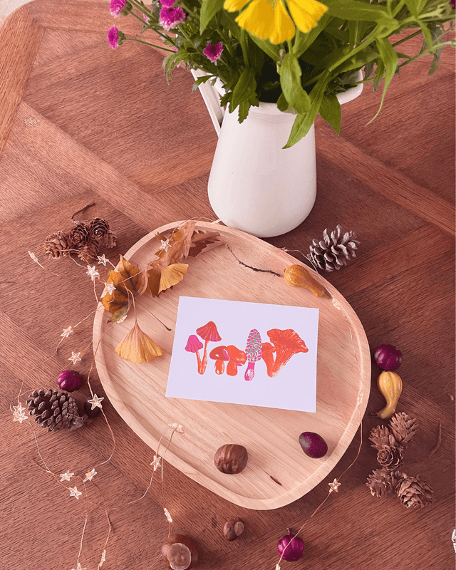 Carte postale, Les champignons 